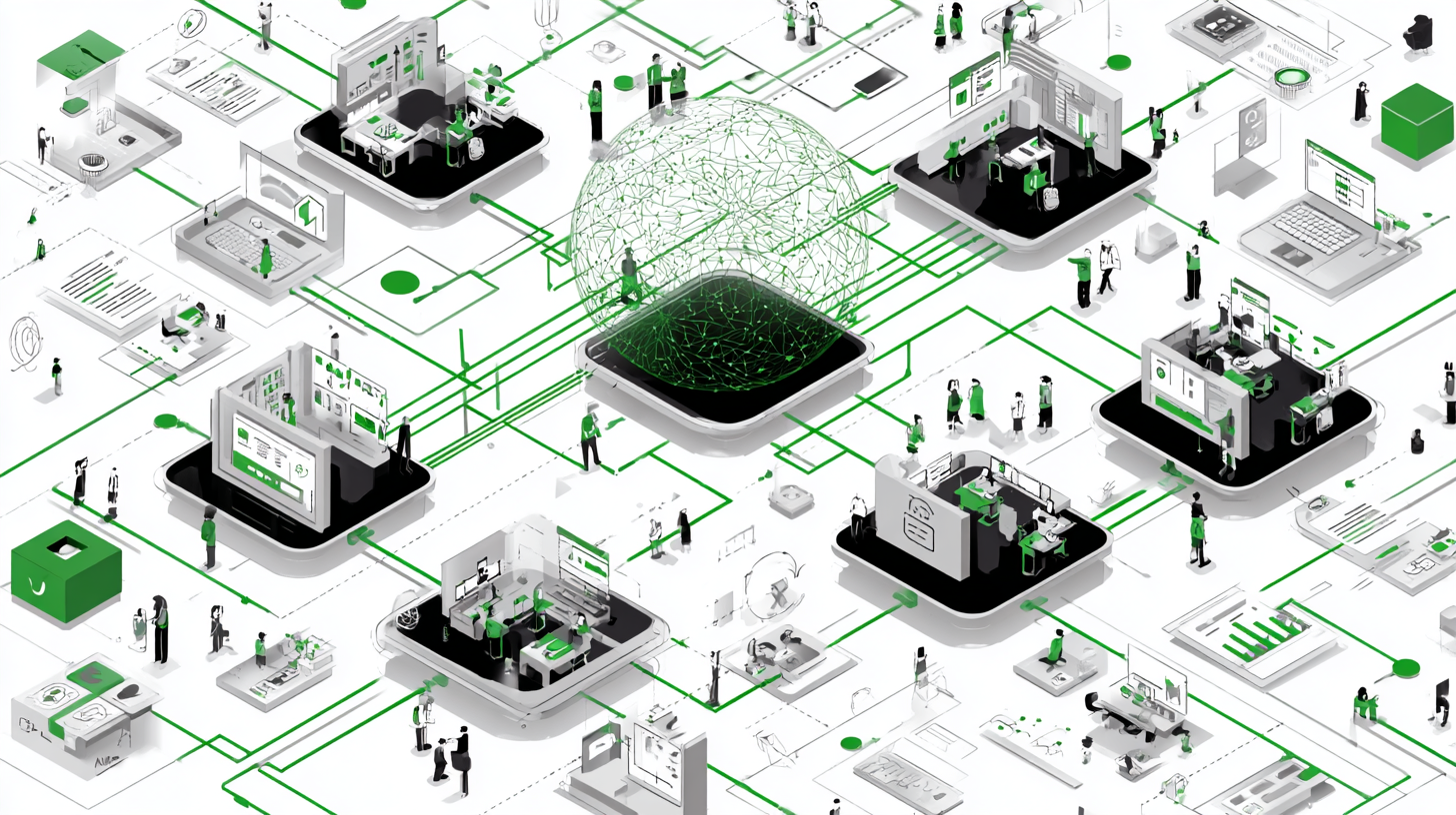Modern product blueprint illustration